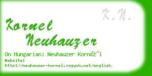 kornel neuhauzer business card